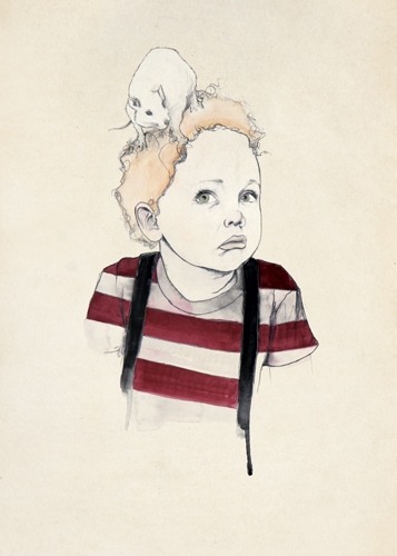 boywithratonhead Boy with Rat on Head by Kareena Zerefos