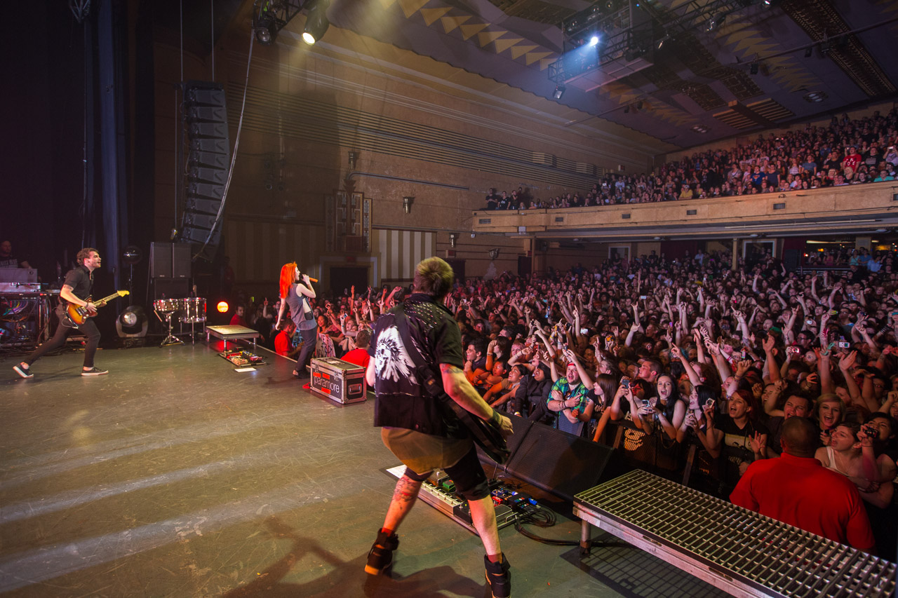 Paramore onstage at the Enmore Theatre Sydney