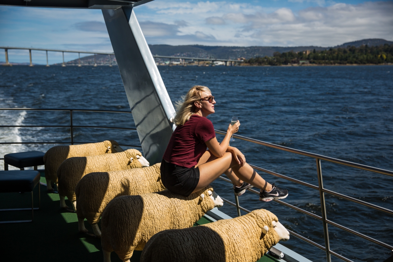Cybele rides a sheep to MONA